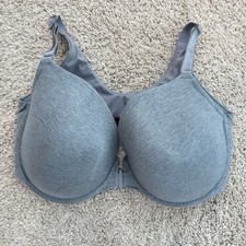 Torrid Bra 40F Perfect T-Shirt Push-Up Front-Close Gray Cotton Bra