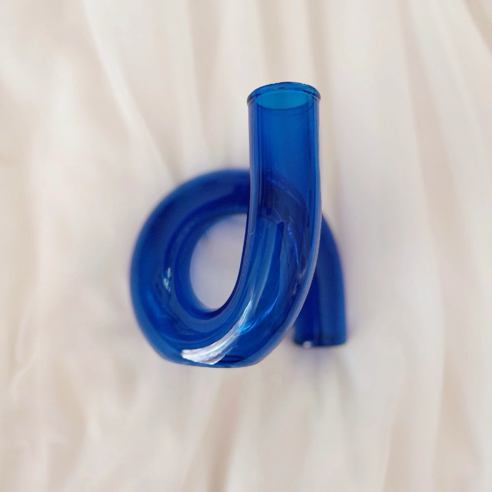 Blue Vase Hydroponics Plant Vase Candle Holder Crafts Decor For Home Living Room