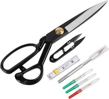 9 Inch Professional Tailor Scissors with Free Thread Snips - Sharp Fabric Shears
