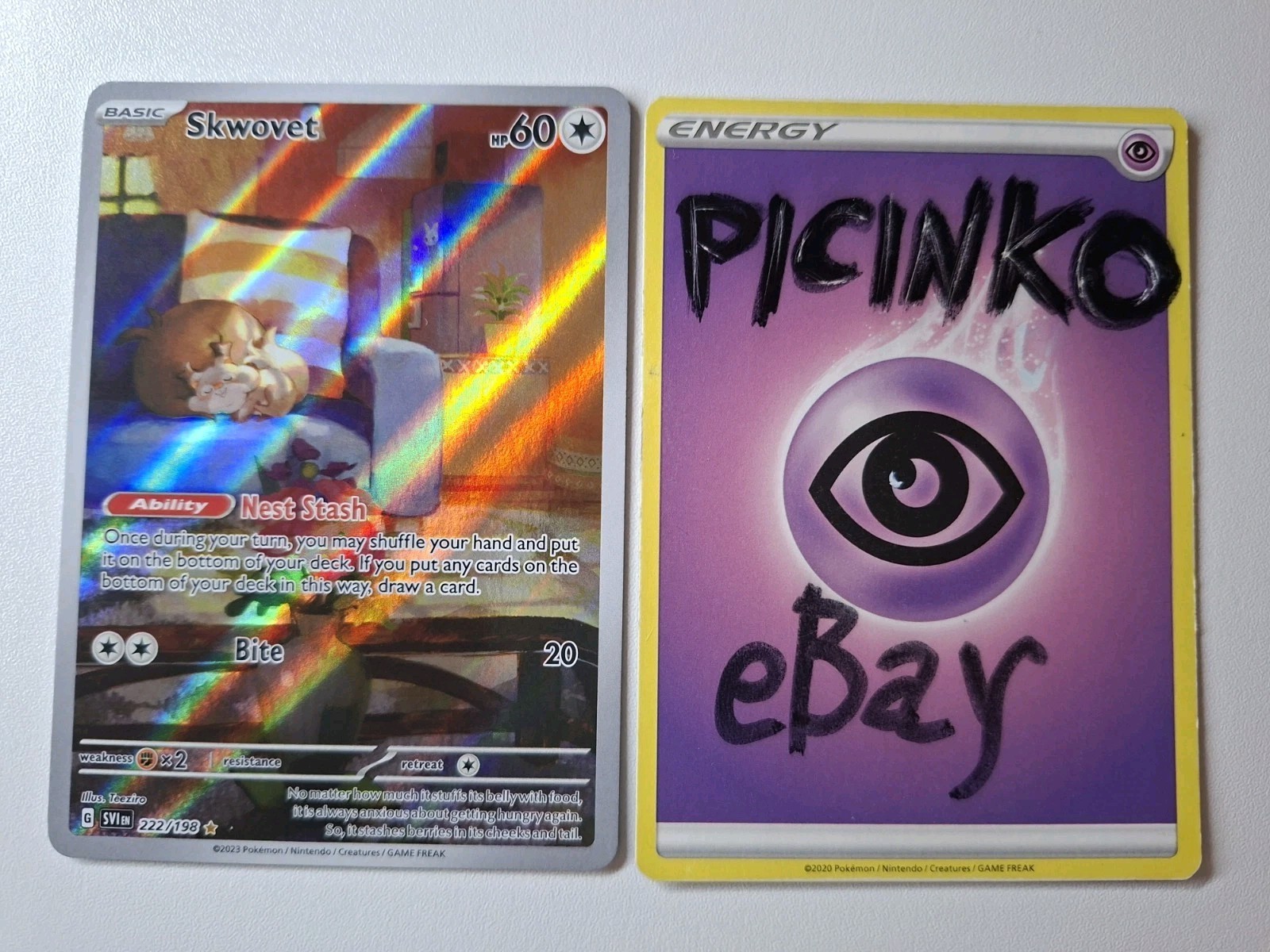 Pokemon - Skwovet - 222/198 - Scarlet & Violet - Illustration Rare - NM