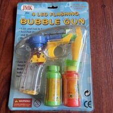 JMK Light Up Toys Bubble Gun with Flashing 4 LEDS New