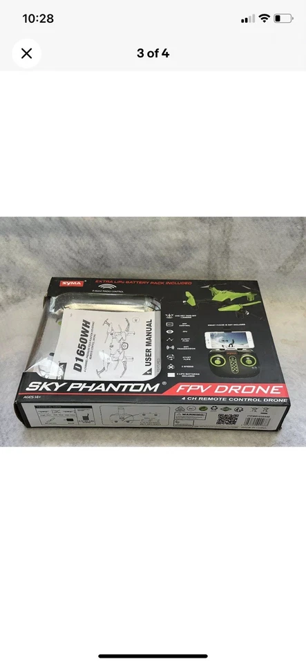 Syma Sky Phantom FPV Drone 4 CH Remote Control Drone Green - Image 3 of 3