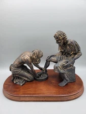 Divine Servant Max Greiner Jr. Solid Metal Wood Base Figurine Roman Inc 1989