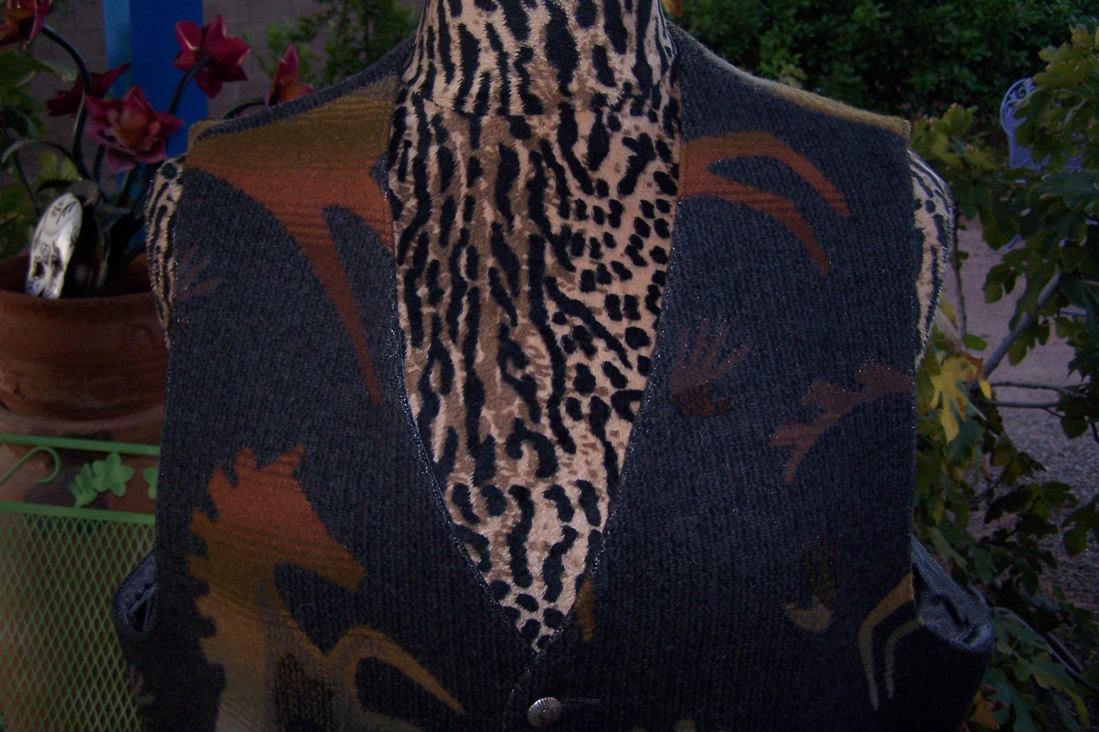RARE VTG Pendleton Wool Running Horse Indian Blanket Design Vest L Men or Women image 4