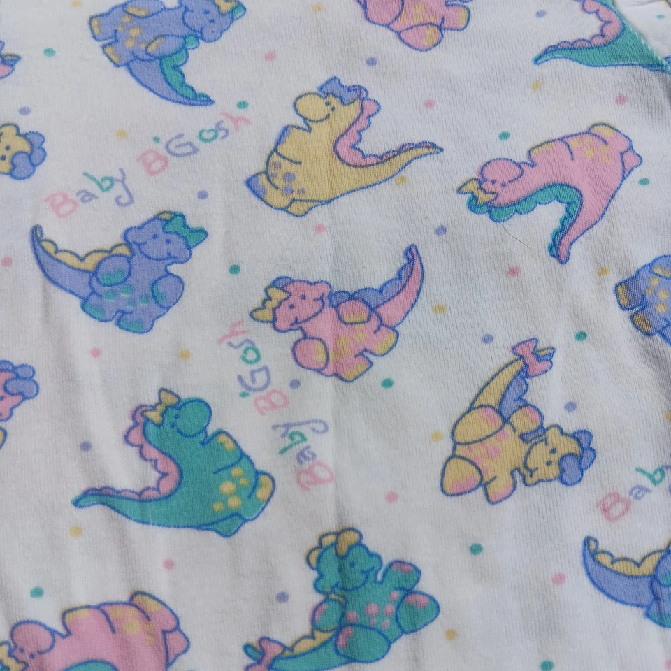 Винтажный Baby B'gosh большой 19-26 фунтов Детский комбинезон цельный динозавров 100% хлопок 80s90s - Изображение 3 из 4