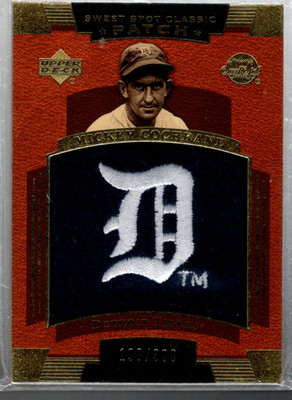 B6205- 2004 Sweet Spot Classic Patch 300 #SSPCO Mickey Cochrane Tigers /300