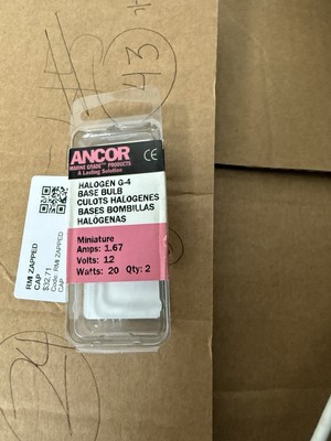 Ancor Halogen G-4 Base Bulb 20 Watts 12V