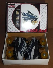Rage 4x4 Roller Skates Sneakers Blue Gray Yellow Lace Up Size Mens 4 W 5
