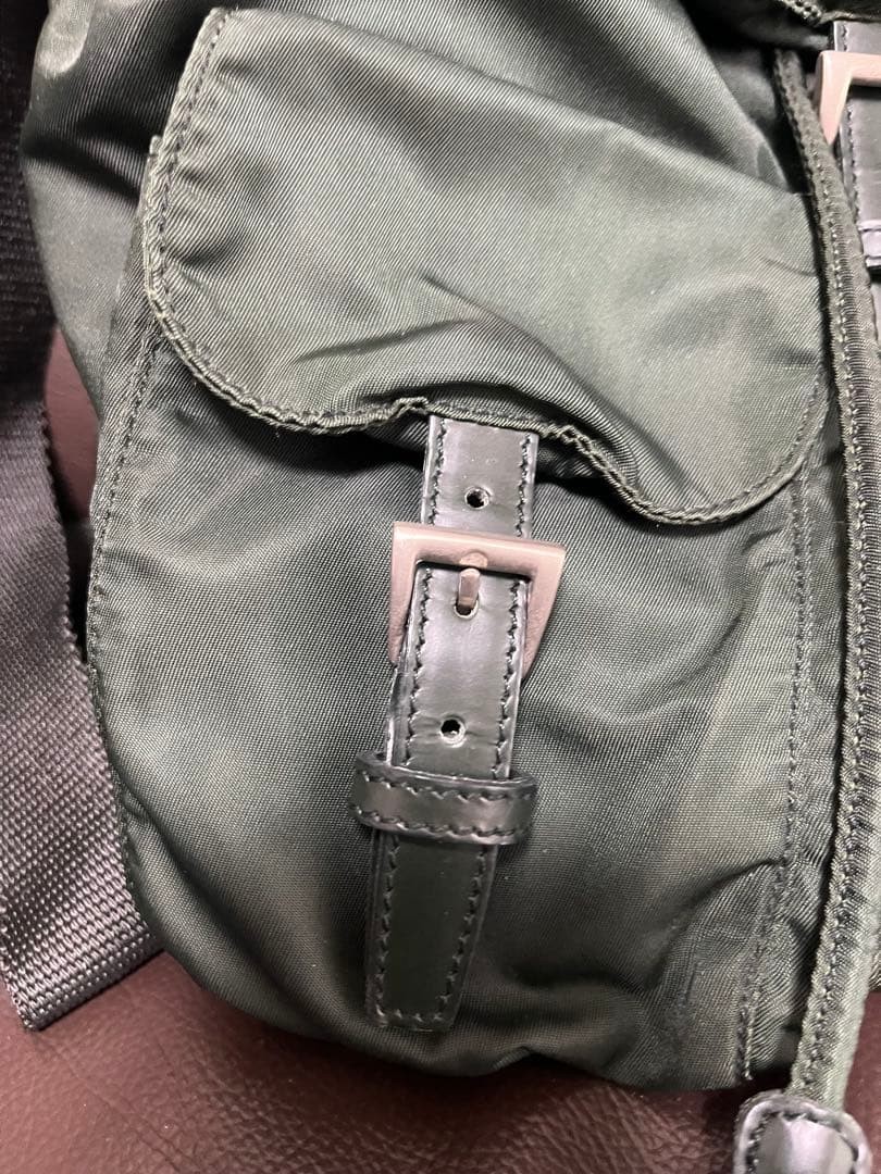 PRADA triangle logo nylon backpack drawstring typ… - image 13