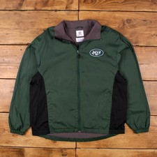 Vintage NFL Windbreaker Jacket L Bomber New York Jets Green