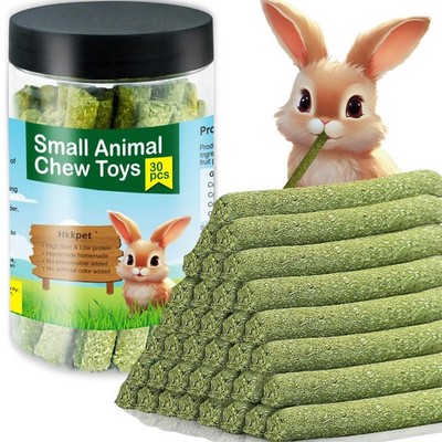 Timothy Hay Sticks for Rabbits & Guinea Pigs - 100% Natural Handmade Chew Tre...