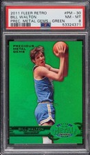 2011 Fleer Retro Precious Metal Gems PMG Green #PM-30 Bill Walton /10 PSA 8