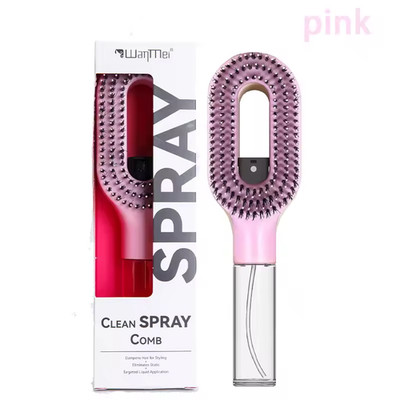 Hair Brush Detangling Scalp Massage Comb with Water Mist Spray Anti-static Smoot