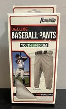 New In Box Franklin Sports Youth Gray Baseball Pants Size Youth Medium Unisex