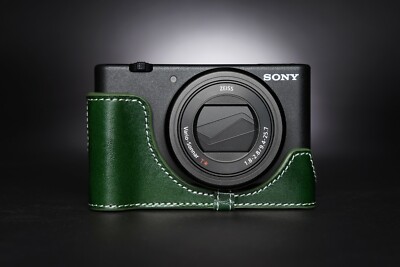Genuine Real Leather Half Camera Case Bag Cover for Sony ZV-1 ZV1
