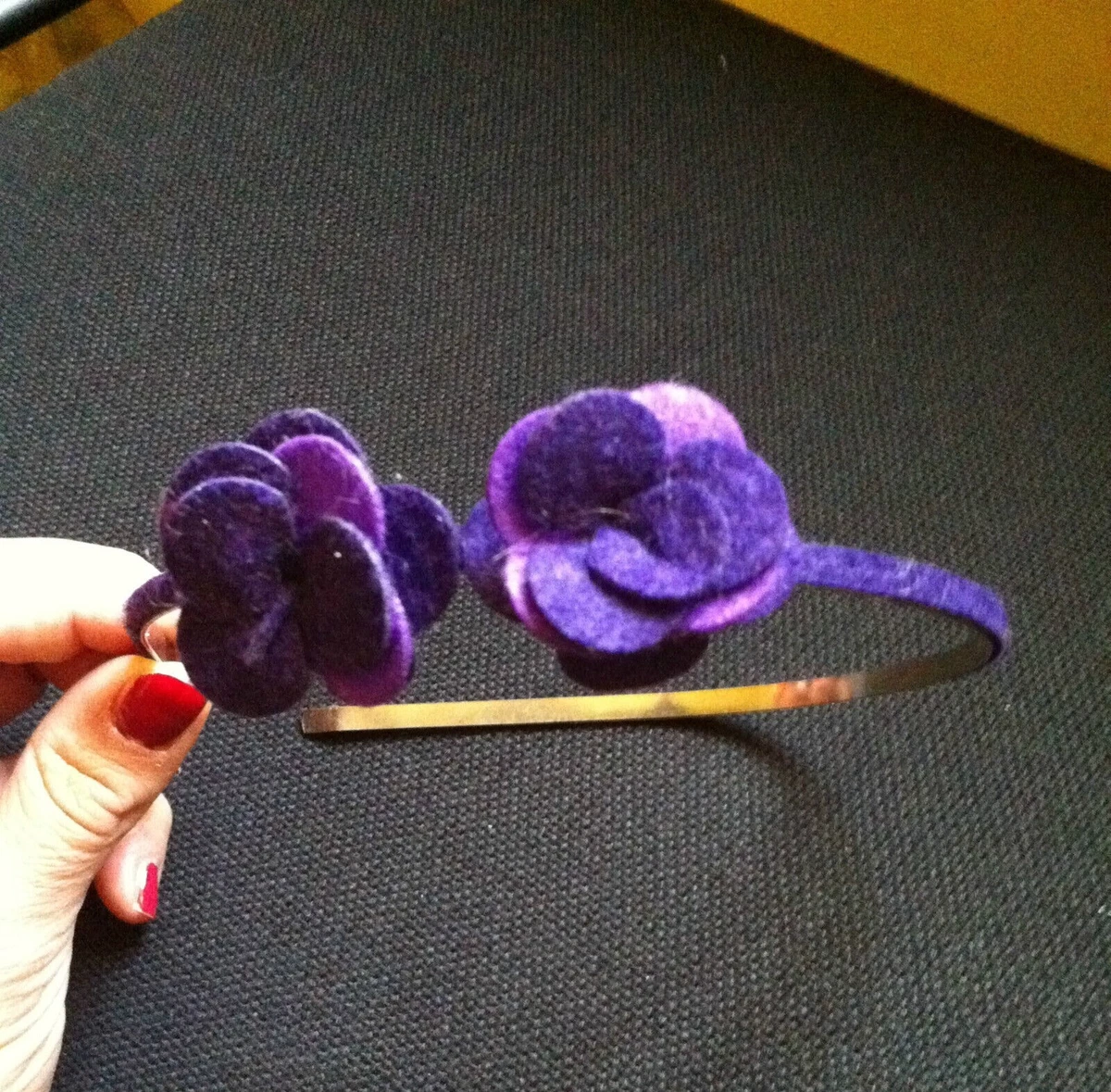 2 Fasce Per Capelli In Velluto Con Paillettes Rosa Brillante E Viola, Per Donne E Ragazze - 3