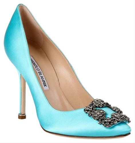 Manolo Blahnik Hangisi 105 Aquamarine 