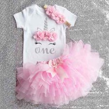 Baby Girl1 Year Birthday Dress 1st Birthday Party Christening Outfits Princess