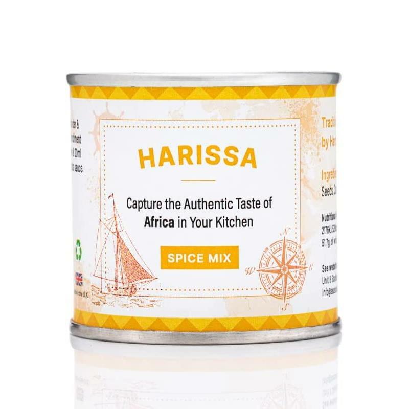 Seasoned Pioneers Natural Organic Vegan Spice Harissa Seasoning Mixed 45g Tin