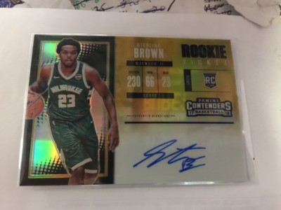 17-18 PANINI CONTENDERS ROOKIE TICKET GOLD PRIZM AUTO STERLING BROWN RC 10/10