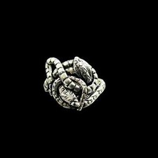 Double Snake Ring Fashion Animal Gothic Jewelry 925 Sterling Silver Double Snake