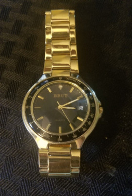 Brut Extra Quartz Men's Watch. #LBX083B. WITH NEW Battery.