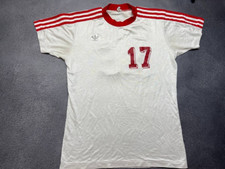 Vintage Adidas Originals White Football Shirt Template Jersey Size L