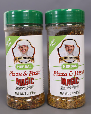 CHEF PAUL PRUDHOMME'S, HERBAL PIZZA & PASTA MAGIC SEASONING BLEND 3 oz Pack of 2