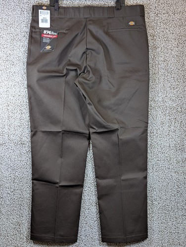 New Dickies 874 Original Fit Work Pants Men's 42x32 Brown - Picture 3 of 11