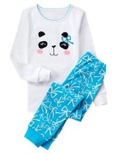 NWT Gymboree Gymmies Girls Panda Pajama PJs 12-18M, 3