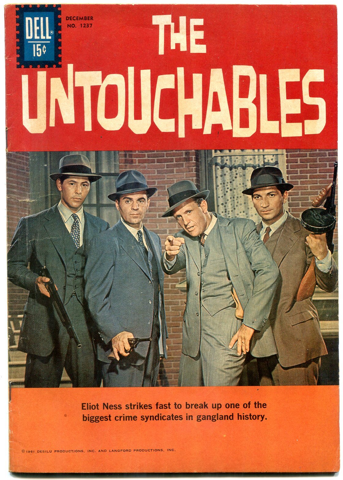 The Untouchables- Four Color Comics #1237 1961-ROBERT STACK PHOTO COVER ...