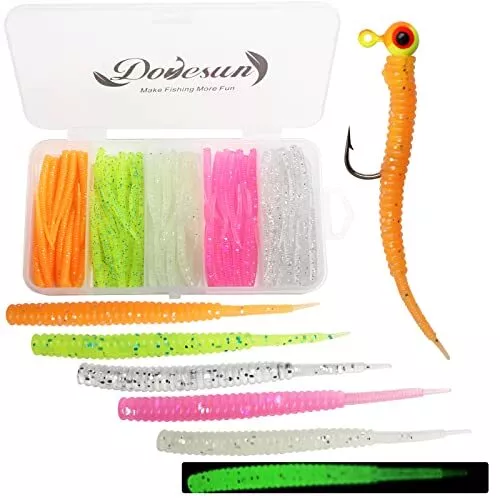 Dovesun Crappie Lures Kit, Soft Plastic Fishing Lures Crappie Walleye Trout  Bass