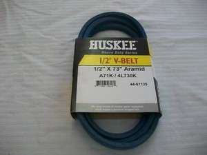 Case Ingersoll  C44802  1/2 x 73 Mower Belt Huskee Blue Aramid replacement
