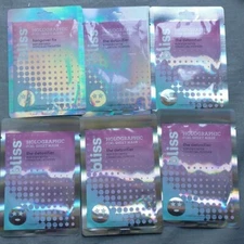 Pack of 6 Bliss Holograpic Mask Foil Sheet The Detoxifier with Charcoal Powder 
