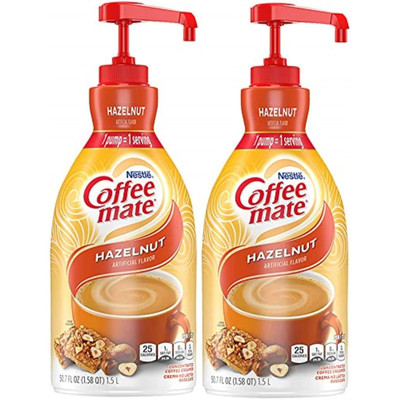 Coffee Creamer, Hazelnut, Concentrated Liquid Pump Bottle, Non Dairy, No Refrige