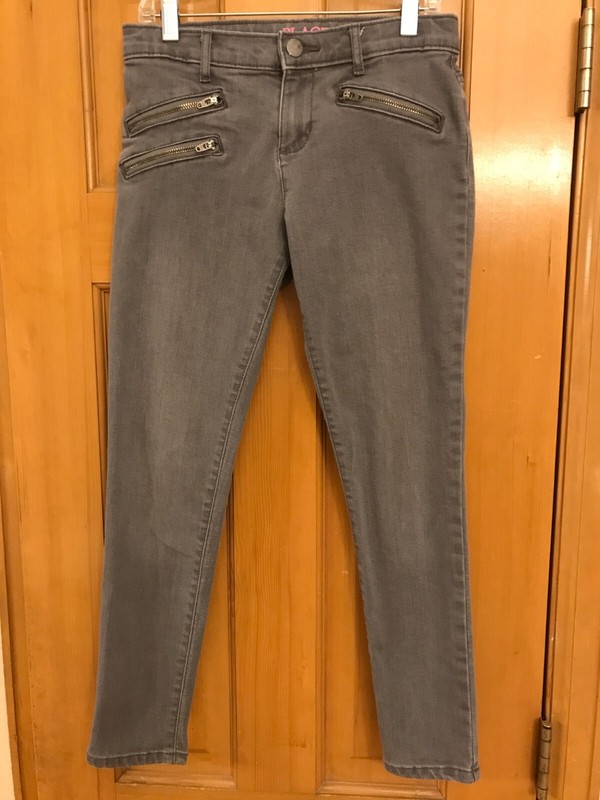 EUC Girls' Size 10 The Children's Place Gray Jeggings with Adjustable Waist