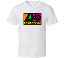 Atlantic Records, T-shirt, Logo, Record Company, Label, Retro, Music