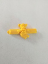 True Vtg 1970s Hair Clip Snap Tight Comb Barrette GOODY Yellow Teddy Bear Right