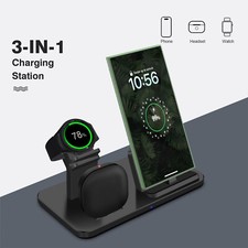 3in1 USB-C Fast Charging Station Charger Dock For Samsung Galaxy S25 S24 Watch 8