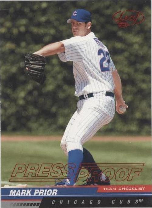 Mark Prior Reds 2005 Leaf - Team Checklist Mark Prior #276 Press Proof Red for sale ...