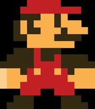 Nintendo Mario 8 bit logo Vinyl Decal / Sticker 10 Sizes  