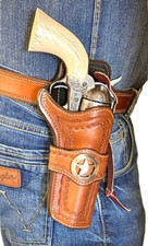 Western Holster Cowboy Tooled Leather Gun Case Pistol Holsters