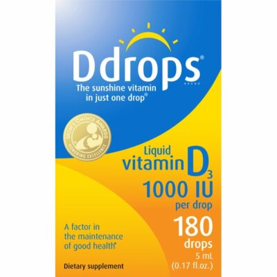 Ddrops Adult Vitamin D Liquid Drops- 1000 IU- 180 drops Ct