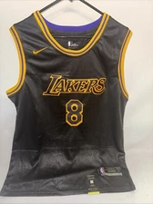 Kobe Bryant #8 / #24 Lakers Black Mamba Basketball Jersey Large, Nike Connect
