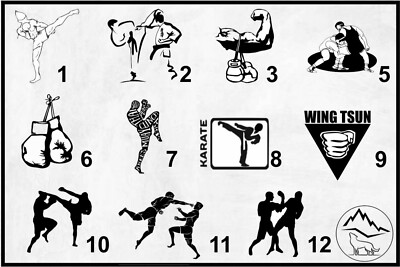 Sticker Vintage Muay Thai - Autocollant Original Années 80 - Fabriqué En Italie