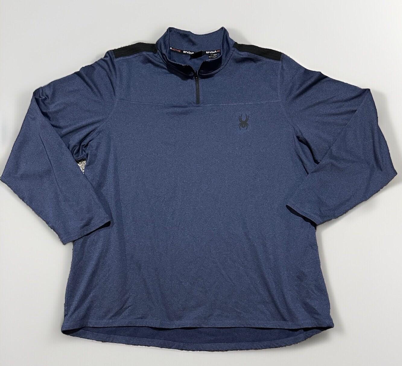 Spyder Active Men’s Performance ¼ Zip Medium Blue… - image 1