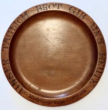 Talerz drewniany - bayr. MARKA WSCHODNIA - lata 1930-te - rzemiosło - warsztat ? Kötzting By