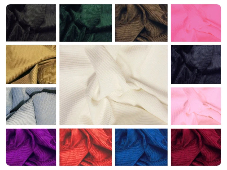 AINSBERRY 100% Baumwolle Cord Stoff - 8 Wale Material - 56" (144cm) breit - viele Farben