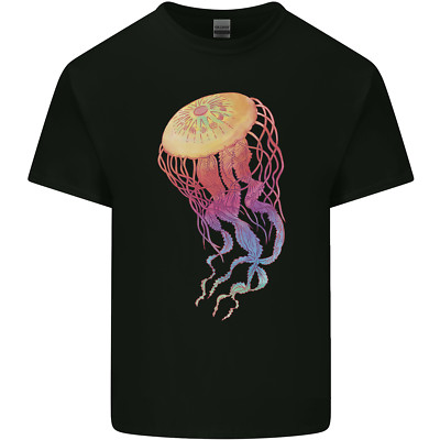 Bunte Quallen Ozeanleben Herren T-Shirt leicht Baumwolle
