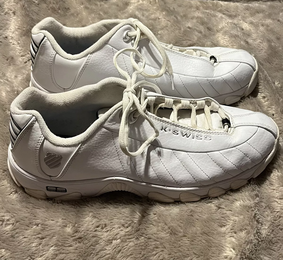 K Swiss ST329 CMF Training 03426 129 White Leather Tennis Shoes